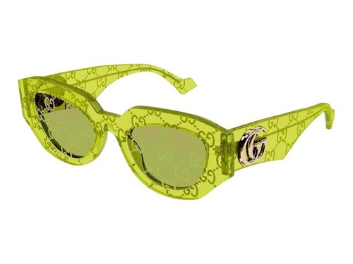 Gucci Oversized Sunglasses - Green Green Green/Green (Gg1421S/007)