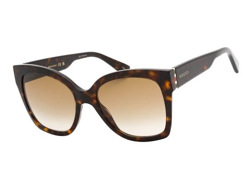 Gucci Oversized Sunglasses - Havana Gold/Brown Gradient (Gg0459S/002)