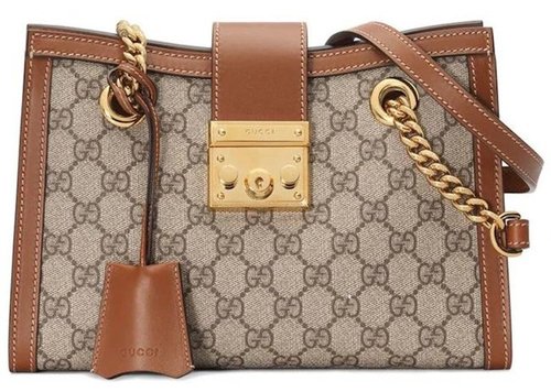 Gucci Padlock Tote - Brown