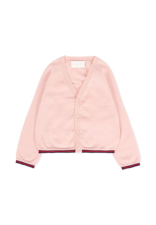 Gucci Pink Cardigan For With Web Detail - 825858-XKEXN-5013