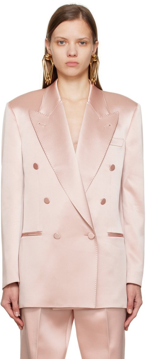 Gucci Pink Double-Breasted Blazer 'Fancy Rose/Mix' - 691279-ZAIMD-770 ...