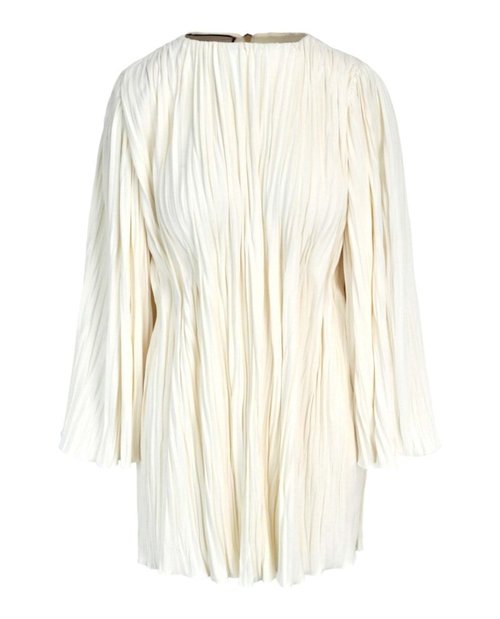 Gucci Plisse Long Sleeve Dress - White - 688408-XJD5O-9050