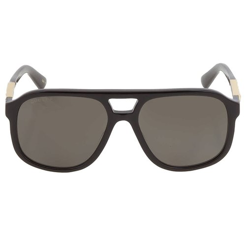 Gucci Polarized Dark Pilot Sunglasses GG1188S 001 58 - Black/Grey - GG1188S 001 58 6.0000X5.0000X4.0000