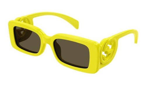 Gucci Rectangle Frame Sunglasses54 - Yellow/Brown (Gg1325S/007