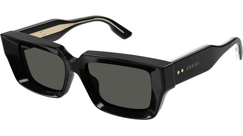 Gucci Rectangle Sunglasses - Black/Grey (Gg1529S/001)