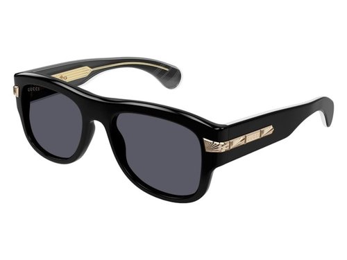 Gucci Rectangle Sunglasses - Black Grey (Gg1517S/001/54)