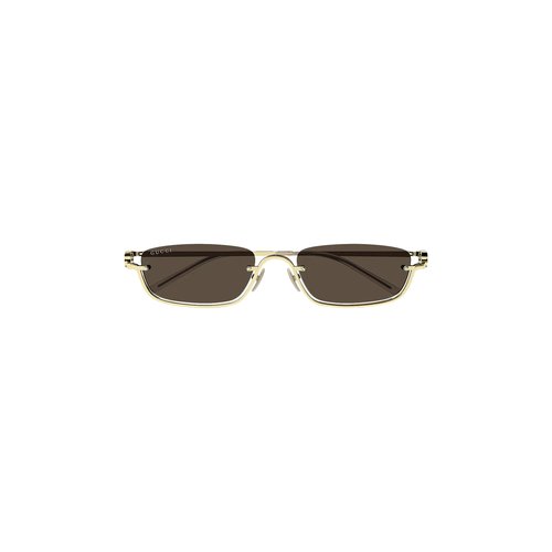 Gucci Rectangular Frame Sunglasses - 001 Gold Gold Brown - GG1278S 001
