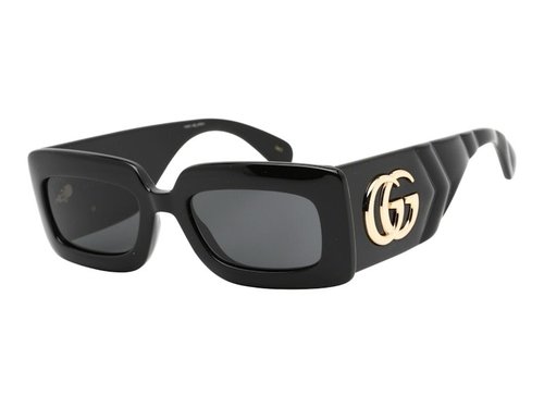 Gucci Rectangular Sunglasses - Black/Grey (Gg0811S/001)