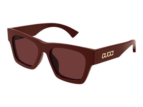 Gucci Rectangular Sunglasses - Burgundy Red (Gg1835Sa/003)