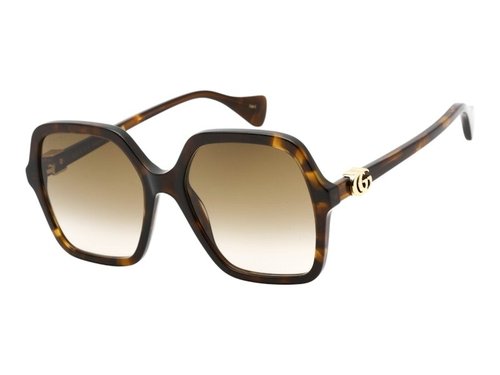 Gucci Rectangular Sunglasses - Havana/Brown Gradient (Gg1072S/002)