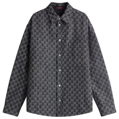 Gucci Reversible GG Denim Jacquard Overshirt - Dark Grey/Ivory - 766142-XDC88-1180