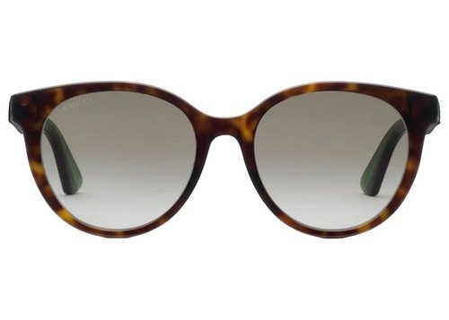 Gucci Round Frame Sunglasses - Tortoiseshell/Green (610932 J0740 2332)