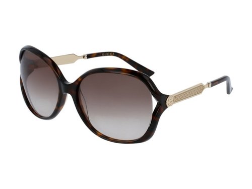 Gucci Round Sunglasses - Brown Havana (Gg0076S/003)