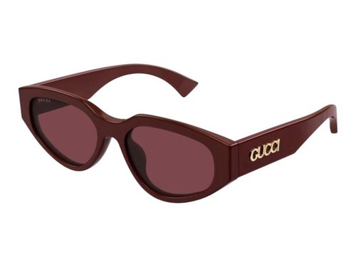 Gucci Round Sunglasses - Burgundy Burgundy Red/Red (Gg1845Sa/003)