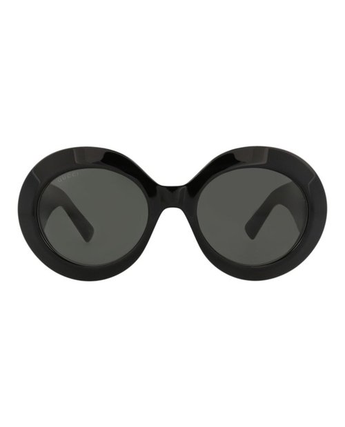 Gucci RoundFrame Recycled Acetate Sunglasses - Black Black Grey (Gg1647S/30015325/007)