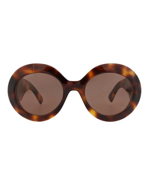 Gucci RoundFrame Recycled Acetate Sunglasses - Havana Havana Brown (Gg1647S/30015325/009)