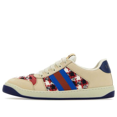 Gucci Screener Low-Top - Beige/Navy/Red - 577684-FACBJ-9075