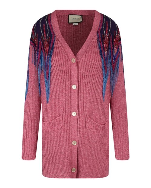 Gucci Sequin And Fringe Cardigan - Pink - 572691-XKAPE-5149