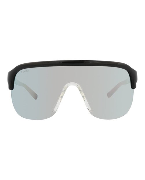 Gucci ShieldFrame Injection Sunglasses - Black Black Silver (Gg1645S/30015323/003)