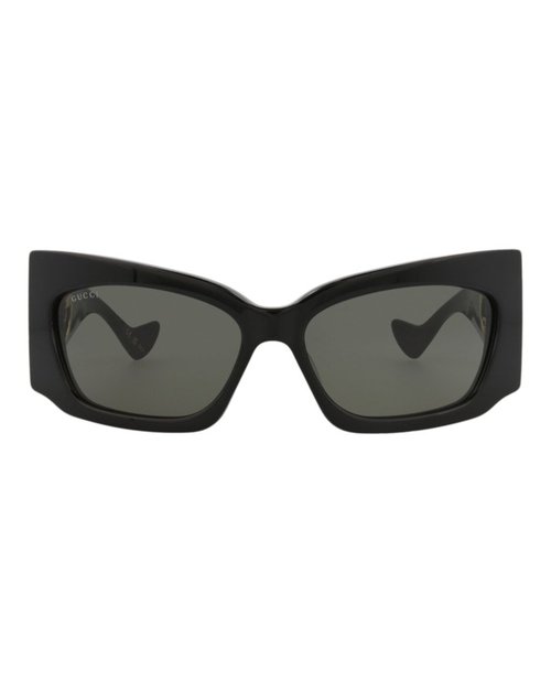 Gucci ShieldFrame Recycled Acetate Sunglasses - Black Black Grey (Gg1412S/30014422/001)