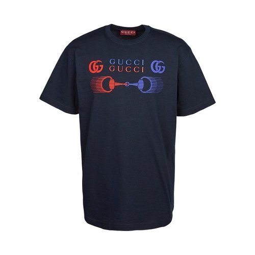 Gucci Short Sleeve T-Shirt - Navy Blue - 796395-XJHC9-4794