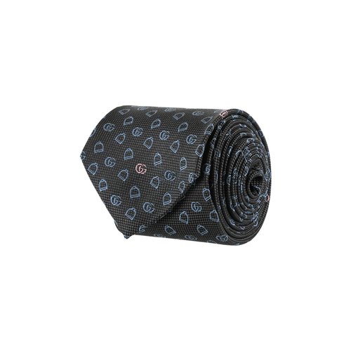 Gucci Silk Jacquard Tie - Grey Blue - 848549-4E009-1369