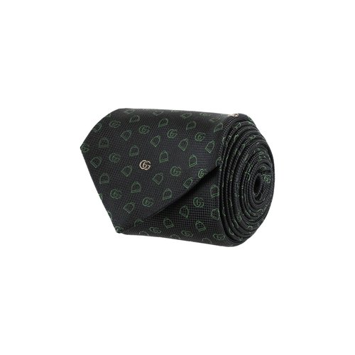 Gucci Silk Jacquard Tie - Navy Blue Green - 848549-4E009-4167