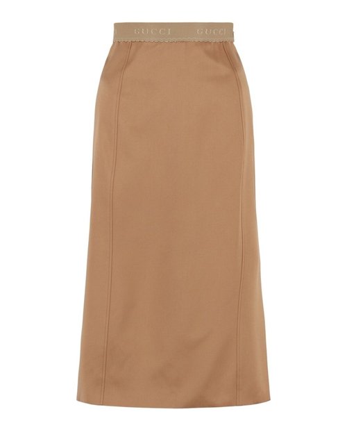 Gucci Silk Midi Skirt - Brown - 691911-ZHS84-9115
