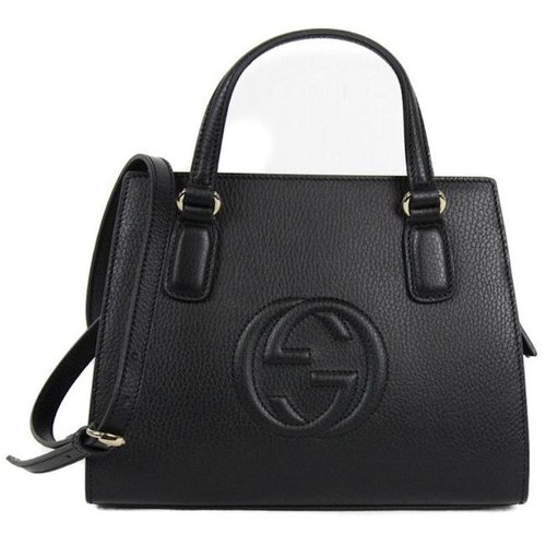 Gucci Soho Pebbled Tote Small - Black