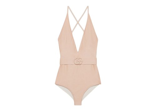 Gucci Sparking Jersey Double G Swimsuit - Ivory - 665724-XHAD7-5735