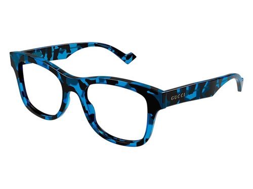 Gucci Square Eyeglasses - Spotted Black/Turquoise Havana (Gg1332O 006)