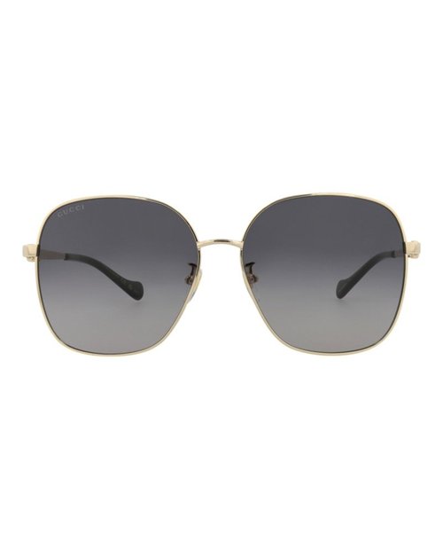 Gucci SquareFrame Metal Sunglasses/30012967001 - Gold/Grey (Gg1089Sa