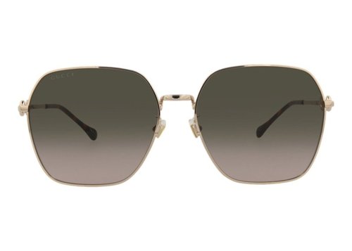 Gucci Square Frame Metal Sunglasses00270043 - Gold/Brown (Gg0882Sa/30010285