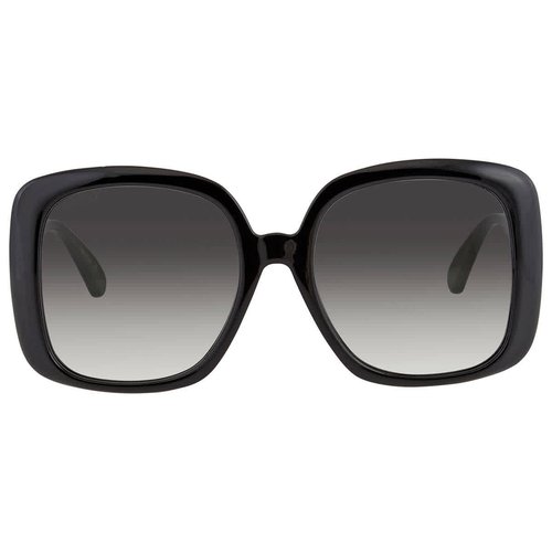 Gucci Square Ladies Sunglasses GG0714SA 001 56 - Black/Grey - GG0714-A 001-56 6