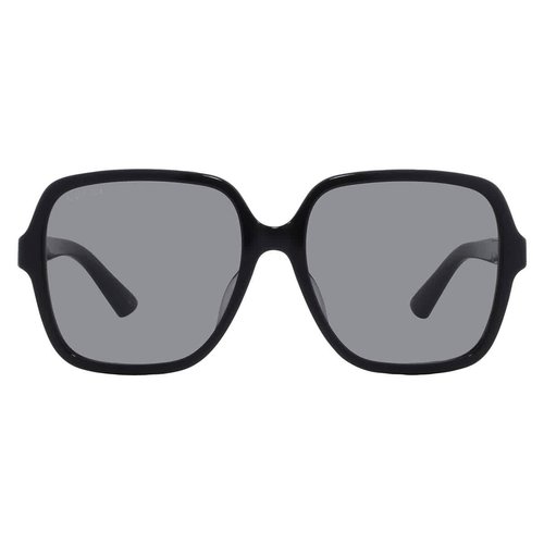Gucci Square Ladies Sunglasses GG1189SA 002 59 - Black/Grey - GG1189-SA 00-2 59