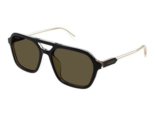 Gucci Square Sunglasses - Black Black Brown/Brown (Gg1823Sa/003)