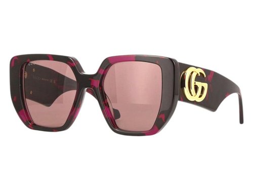 Gucci Square Sunglasses - Fuchsia/Havana (Gg0956S 008)