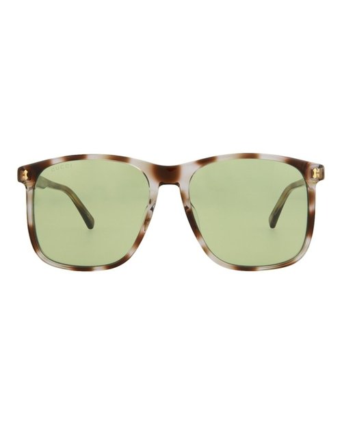 Gucci SquareFrame Acetate Sunglasses - Havana Havana Green (Gg1041S/30011605/004)