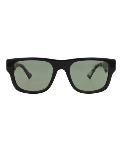 Gucci SquareFrame Recycled Acetate Sunglasses - Black Havana Green (Gg1427S/30014475/005)