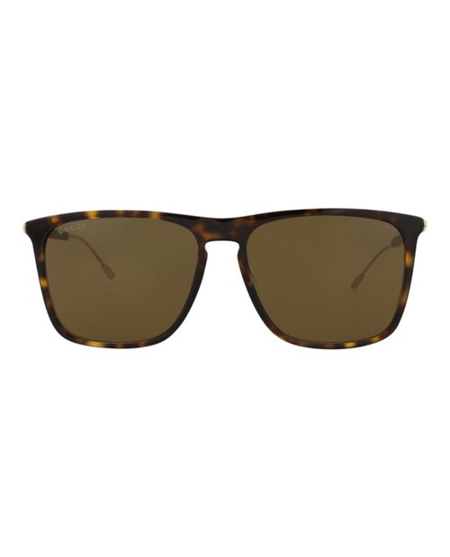 Gucci SquareFrame Recycled Acetate Sunglasses - Havana Gold Brown (Gg1269S/30013857/002)