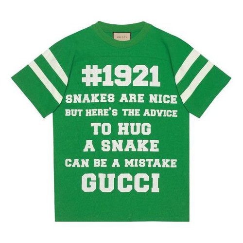 Gucci To Hug A Snake Print T-Shirt - Green - 655459-XJDJP-3521