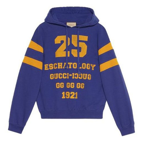 Gucci Sweatshirt With '25 Gucci Eschatology And Blind For Love 1921 ' Print 'Blue' - Blue - 655469-XJDHN-4120