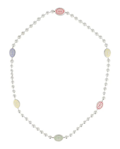 Gucci Sterling Interlocking G Boule Necklace - Silver