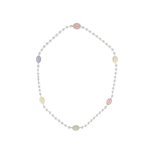 Gucci Sterling Interlocking G Boule Necklace - YBB753 448002