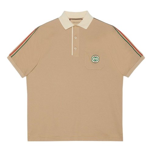 Gucci Stretch Cotton Piquet Polo Shirt - Beige - 753078-XJFTN-2219