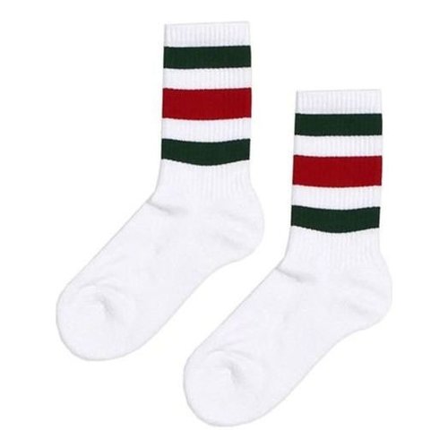 Gucci Stretch cotton socks with Web - White - 452817-3G610-9066