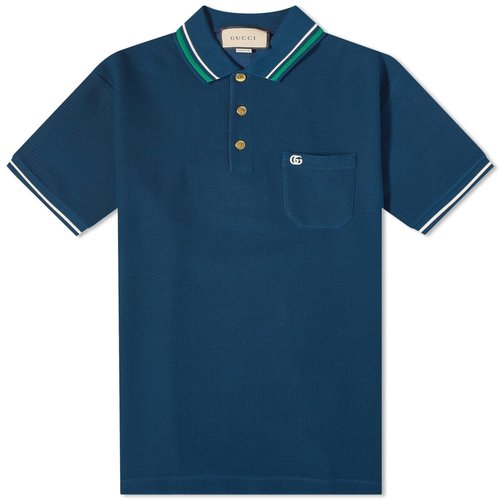 Gucci Tipped Logo Polo - Ink - 752606-XJFTM-4330