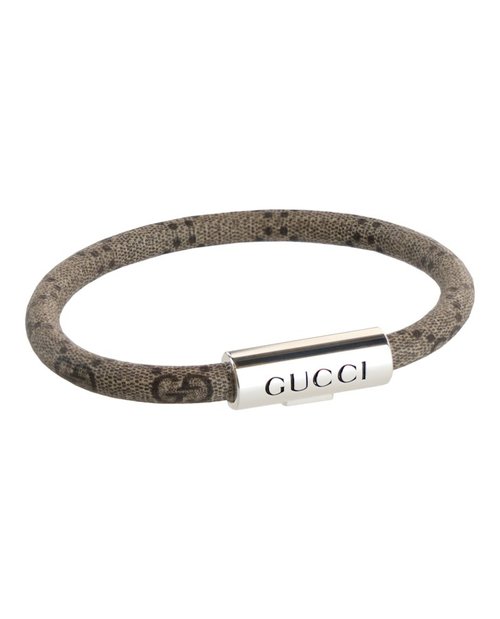 Gucci Trademark GG Supreme Bracelet - Silver