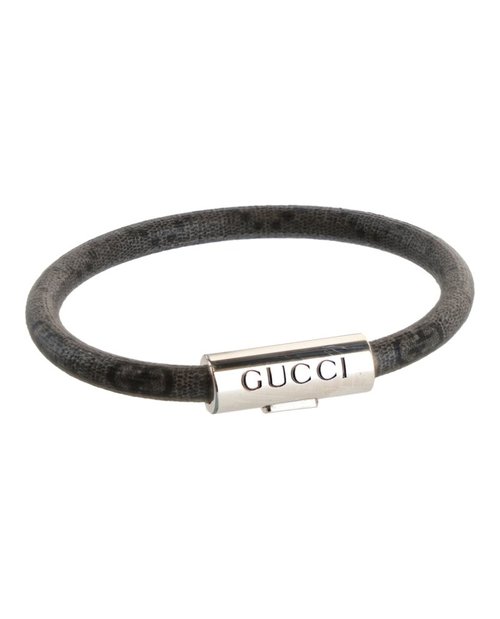 Gucci Trademark GG Supreme Bracelet - Silver