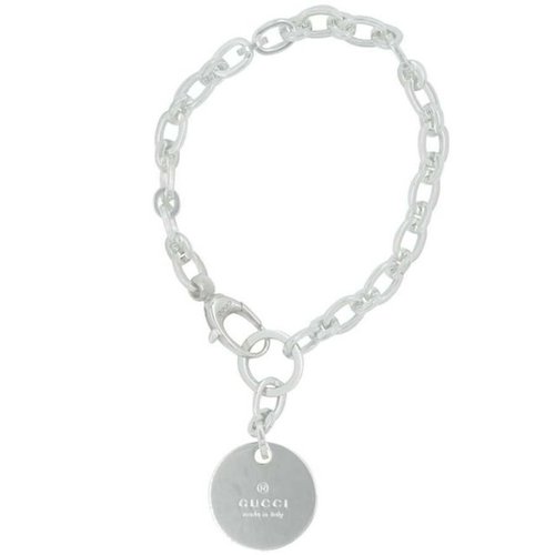 Gucci Trademark Sterling Sterling Link Bracelet Size 7.5 inches YBA152056001019 - Silver Tone - YBA152056001019 INCHES